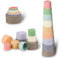 Tokiyis Stapelbecher Babyspielzeug Montessori, Kleinkind-Zahnungsspielzeug 6-12 Monate, Sensorisches Spielzeug für Kleinkinder 1-3, Baby Junge Mädchen Geschenke, Stapeltassen Spielzeug