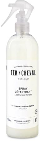 Fer à Cheval Bathroom Limescale Spray 500 ml/ 16.9 fl oz, 4-in-1 Cleaner with Natural Ingredients
