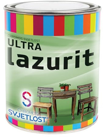 B&S chromos-svjetlost uk ULTRA LAZURIT - Wood Stain, 0.75L Transparent Matt Finish for Indoor & Outdoor Wood, Protective & Decorative For Exterior and Interior Surfaces 07 Larch, 750ml