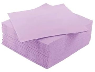 50 Tovaglioli in carta - colore LILLA - 25x25cm - Ecolor soft touch - 2 Veli -Tovagliolini da dolci, dessert, aperitivo - addobbo tavola per festa, buffet
