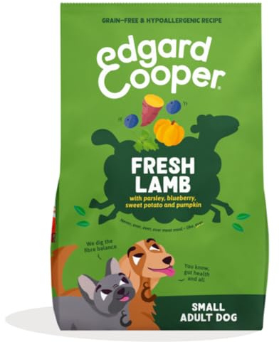 Edgard & Cooper Croquettes pour Chiens Adultes, sans céréales pour Chiens de Petite Taille (3 kg), Agneau Frais, Recette hypoallergénique avec ingrédients naturels, sans Farine de Viande