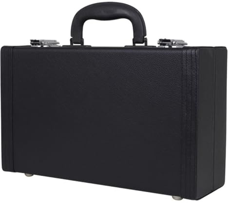 Toyvian Estuche Acolchado de Cuero para Clarinete Cierre Fuerte y Resistencia a Impactos, Caja Portátil Cuatro Patas Inferiores para Protección Segura
