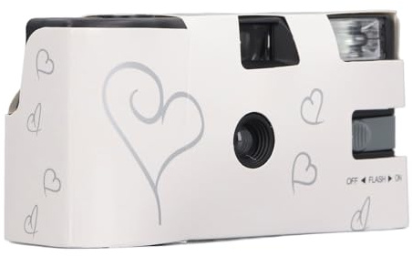 Wakects Cámara Desechable, Cámara de Película Retro con Flash 27 Películas en Color de 35 Mm para Bodas, Aniversarios, Viajes, Conciertos y Fiestas