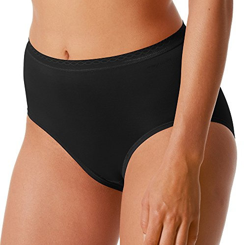 Mey 2er Pack Damen Taillenslip – Größe 40 – Schwarz – Slip ohne Seitennähte – Pflegeleichte Damen-Pants – Damen Unterhose – 89201 Lights