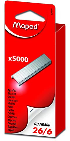 MAPED Agrafes 26/6 zinguées Boite de 5000