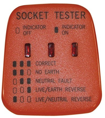 Eagle Plug-in 3 Pin Mains Socket Tester to Indicate Faults with Earth, Neutral, Live/Earth Reversed and Live/Neutral Reversed On House Electrical Wiring.