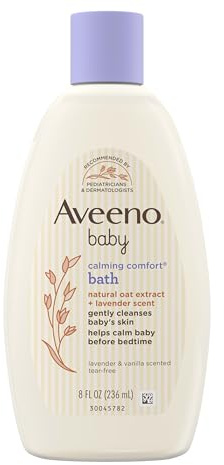 Aveeno Baby Calming Comfort Baño de 8 onzas líquidas (paquete de 2)