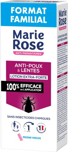 Paquete familiar de loción extra fuerte anti-piojos y liendres + peine 200ml + peine