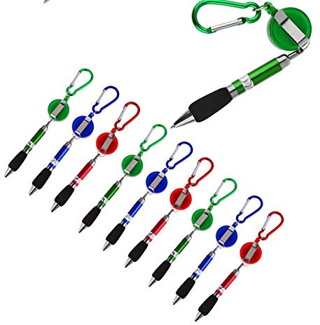 geo-versand Kugelschreiber mit Zip - Karabiner - zum befestigen -umhängen aufhängen - Stift halterung, Bedinung, Kellner, Geocaching Kugelschreiber lanyard schlüsselband befstigung (25)