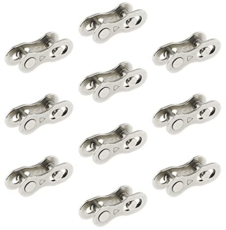 E-outstanding 5 Pairs 6/7/8 Speed Universal Bicycle Chain Connector Quick Master Link Joint Metal Bicycle Repair Tool Cycling Part, Silver