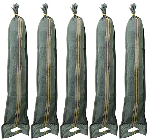5 Sacos de arena contra inundaciones – Saco para las puertas de los sótanos – Bolsas con asa (27 x 120 cm)