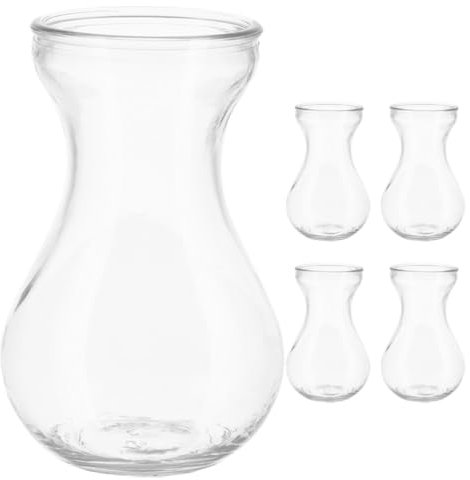Ciieeo Hyazinthenvase 5 Stück Blumenzwiebeln Pflanzenbehälter Töpfe Anzuchtgläser Klarglasvasen Mittelstücke Für Hochzeit Empfang Zuhause Wohnzimmer Tischdekoration