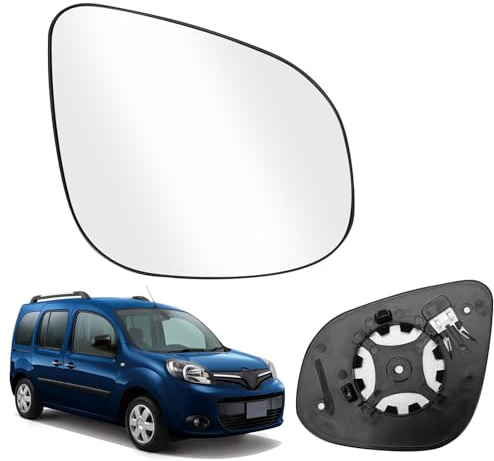 Espejo Retrovisor Reemplazo para Renault Kangoo II 2013-2021, Espejo Retrovisor Exterior Hiperbólico con Calefacción Cristal Vidrio Esférico Izquierdo o Derecho (Derecho)