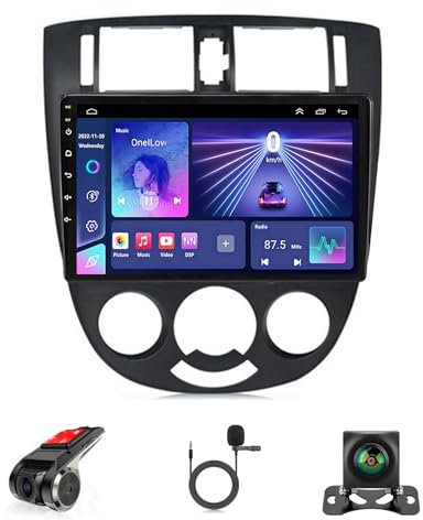 9 Inch Touch Screen Car Radio Android 14 Bluetooth Car Stereo Radio For Buick Excelle Hrv/Chevrolet Lacetti J200 2004-2013 With WiFi Steering Wheel Controls GPS Nav Carplay Reverse Camera(B,A1 1+32G)