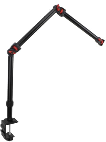 Hamwesh Kamerafäste, 3 -sektion Justerbar Arm med 1/4in Skruvhål för DSLR -kamera WebCam Projector Microphone Phone Live Streaming Vlogging Online kurser Videoinspelning
