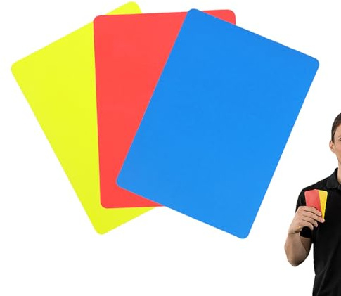 yztju Schiedsrichterkarten, 3-teilig, Zubehör für Schiedsrichter, hohe Sichtbarkeit, rote und gelbe Fußballkarten, für Richter, Männer und Frauen, für Hockey, Volleyball, Basketball, Kampf