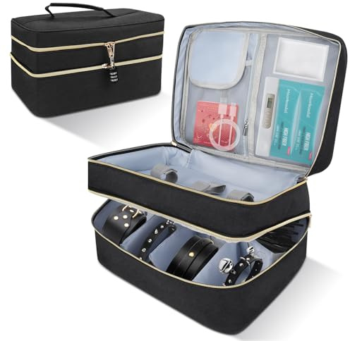 Aufbewahrungsbox für Erwachsene Spiele & Spielzeug, abschließbare Aufbewahrungstasche, diskrete Tasche für Silikonspielzeug, wasser- & staubdicht, private Spielzeugaufbewahrungsbox mit Griff und Zahle