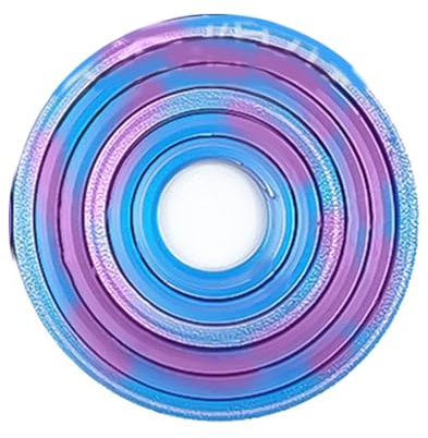 Fidget Spinner Plegable de 6 Anillos Azul - Juguete antiestrés manipulable (Portátil, Duradero)