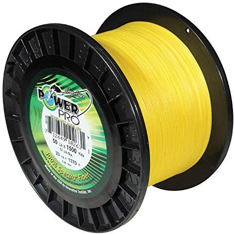 POWER PRO Spectra Fiber Braided Fishing Line, Hi-Vis Yellow, 500YD/30LB