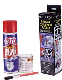 E-TECH GREEN CAR/MOTORBIKE BRAKE CALIPER/ENGINE BAY PAINT KIT WITH CLEANER & BRUSH