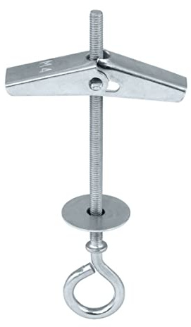 Wkret-Met 10 Stück 5x90 Federklappdübel mit Ösenschraube