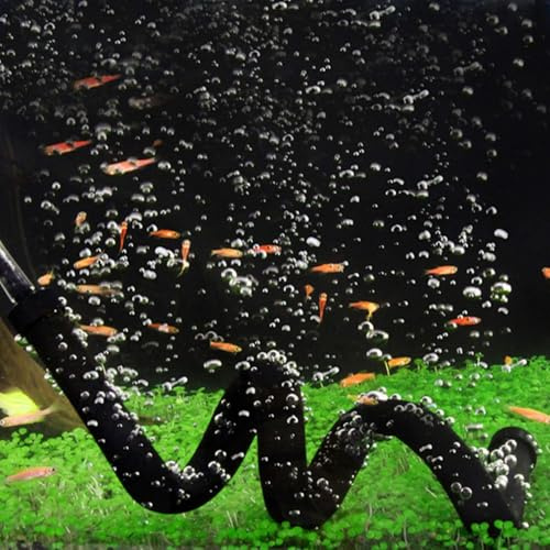 Barra de burbujas de aire para acuario, difusor de aire de pared flexible de plástico, tubo de piedra de aire para tanque de peces, barra difusora de oxígeno de liberación de burbujas (105 cm de