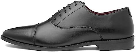 Thomas Crick Men's Fagen Oxford Formal Leather Lace up Shoes Black