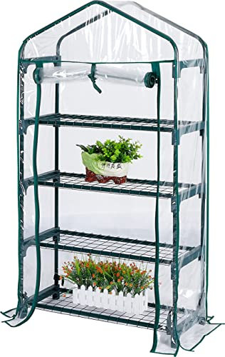 HERSIG - Invernadero 4 estantes | Invernadero con estantes (70x30x125cm).