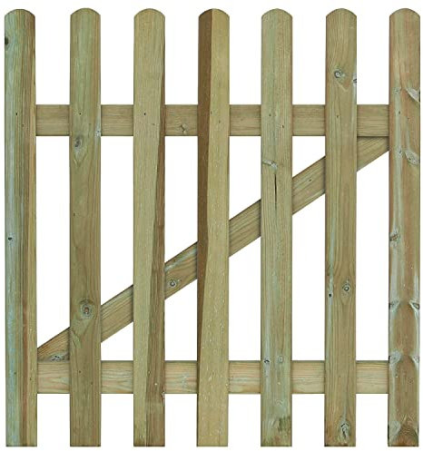 FAHD Traders 3x3Ft Wooden Garden Gate – Round Top Picket Fence Gate | FSC Certified, Pressure Treated Timber | Weather & Rot Resistant | Ideal for Garden Entrances & Farmhouses