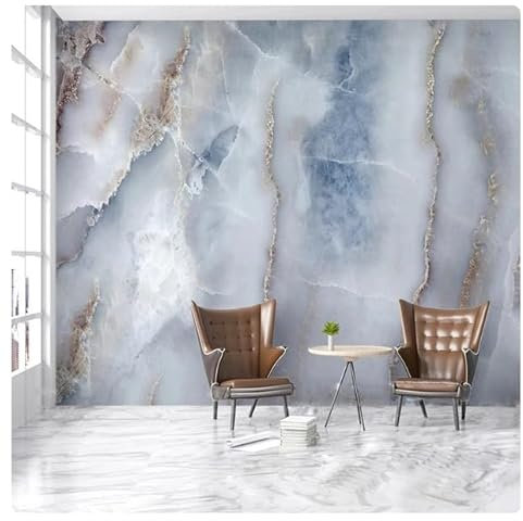 Papel tapiz de piedra de mármol abstracto para sala de estar, sofá, TV, fondo, papel tapiz decorativo, mural de pared impermeable * 150 cm x 105 cm (59,1 x 41,3 pulgadas)