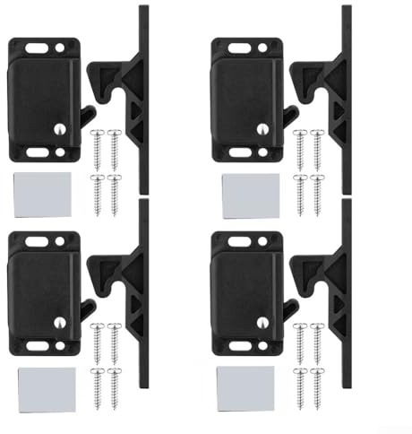 Cabinet Door Locks, Door Locks ABS Automatic Secure Locking System For RV Caravans Drawer Cupboards Latches For Home Office