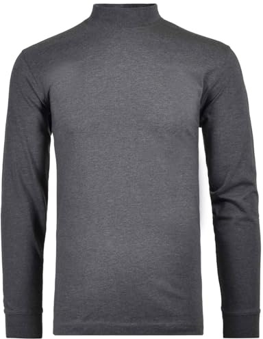 Ragman T-shirt – långärmad – Mao – långärmad – herr, Träkol, 4XL