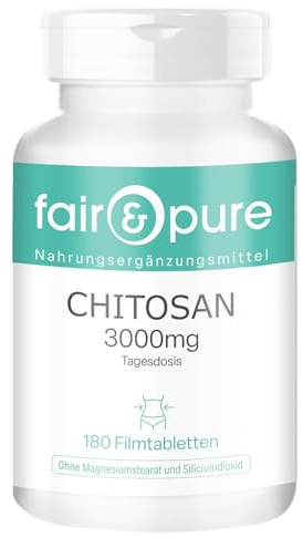 Fair & Pure® - Chitosano extraforte 500mg - Fibra vegetale naturale - 180 Compresse