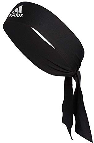 adidas Unisex-Erwachsene Alphaskin Tie Stirnband, schwarz/weiß, Einheitsgröße