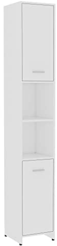 vidaXL Badrumsskåp vit 30x30x183,5 cm konstruerat trä