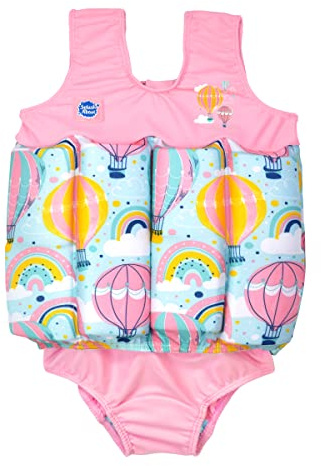 Splash About Maillot de Bain pour Fille avec flottabilité réglable, Over The Rainbow, 4-6 Ans