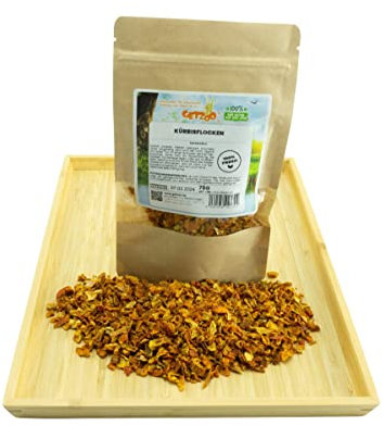 Getzoo Premium Kürbisflocken 75g | Natürliche, Nährstoffreiche Leckerei für Nagetiere | Ballaststoffreich für Verdauung | Ideal für Kaninchen, Meerschweinchen, Hamster