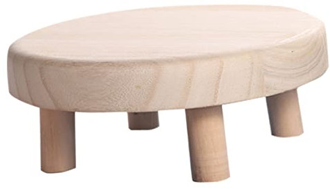 Alipis Sgabello in Legno Mini per Piante Supporto per Vasi in Legno Rialzo per Piante da Esterno Espositore per in Vaso Bonsai