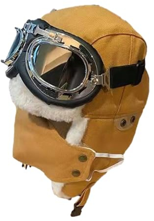 Berretto da aviatore invernale caldo con orecchie da pilota, cappello da pilota, cappello da trapper cappello Faux Avi ator Hat, Ice Skating Skiing, cappello invernale per ciclismo, sci, viaggi,