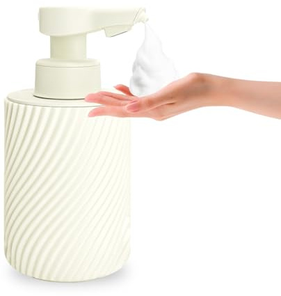 Mamiddle Seifenspender Automatisch mit Sensor Infrarot Seifenspender Elektrischer IPX5 Wasserdicht Type-C Aufladung mit Sensor Infrarot Bewegungssensor für Küche & Bad (Schaumtyp - Beige ABS)