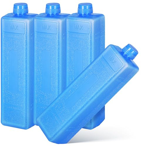 TOYANDONA Impacchi di Ghiaccio Riutilizzabili per Borse Termiche, 4 Pezzi Piccoli per Pranzo al Sacco e Trasporto a Catena del Freddo, Pacco Refrigerante Portatile per Eventi