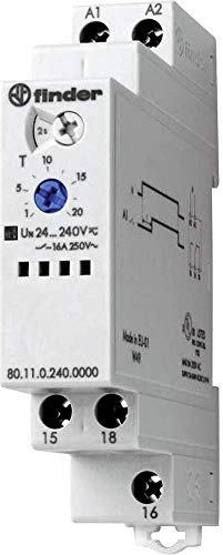 Finder serie 80 - Temporizador multitensión monofunción 240vac/corriente continua