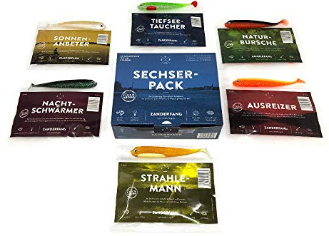 Zander Gummifische 12,5 cm – 24-teiliges Gummiköder Set in 6 fängigen Farben – Kunstköder für Zander, Hecht, Barsch & Dorsch – Weich & hochfrequenter Lauf