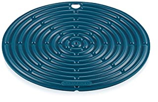 Le Creuset Cool Tool, Pot Holder/Trivet, Silicone, Round, 20 cm, Deep Teal, 93000230642200