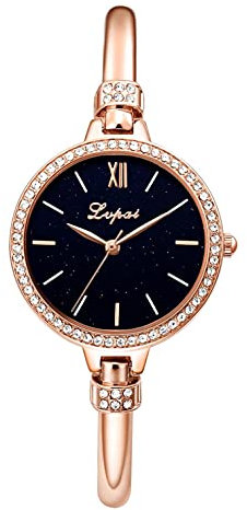 Ainiyo Uhr Damen Armbanduhr Damenuhren Quarzuhr Watch für Frauen Damen, Europäische und amerikanische Mode Luxus Bankett Schmuck Damenuhr Mädchenuhr Damenuhr