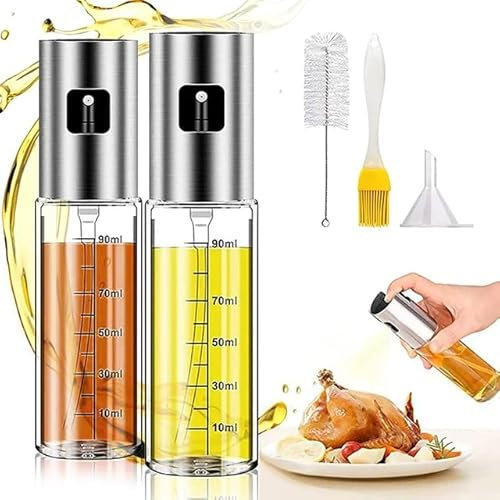 Seon Unique, Set 3 in 1, Nebulizer, Oil Sprayer Set, Quality Glass, Oil Sprayer, Sprayer, Oil, Air Fryer, Lubricant, Salad, Kitchen, Oil Cruet, End of Season Sale, Oio Dispenser for Kitchen