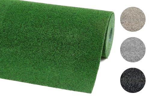 andiamo Kunstrasenteppich Deco mit Noppen - Kunstrasen Outdoor zur Verwendung als Balkon Teppich oder Rasenteppich Outdoor - wetterfest und zuschneidbar 200 x 400 cm Grün