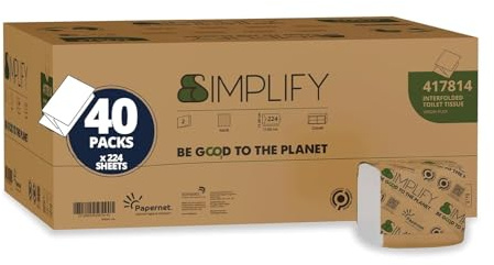 Papernet Simplify - Papier Hygiénique Interfolié, 2 Plis, 8960 Services