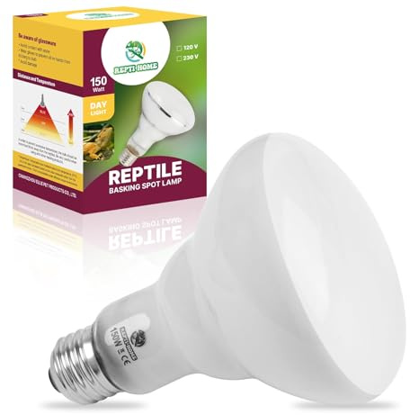 REPTI HOME Lampe Chauffante pour Terrarium de Reptiles, 150W de Lampes Chauffantes pour Tortues, Convenant Aux Amphibiens, Tortues, Dragons Barbus, Lézards, Serpents, Caméléons