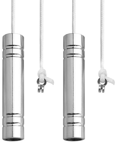 UBERMing Pull Cord Weight Handle 2 Pcs Bathroom Light Pull Cord Heavy Blind Cord Pull Handle with 150cm Cord Connectors for Toilet Ceiling Fan Light Switch
